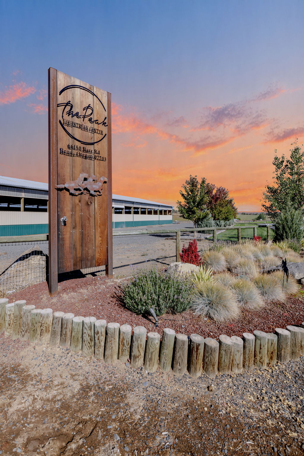Entrance at twilight